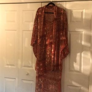 Bcbg kimono high low dress m
